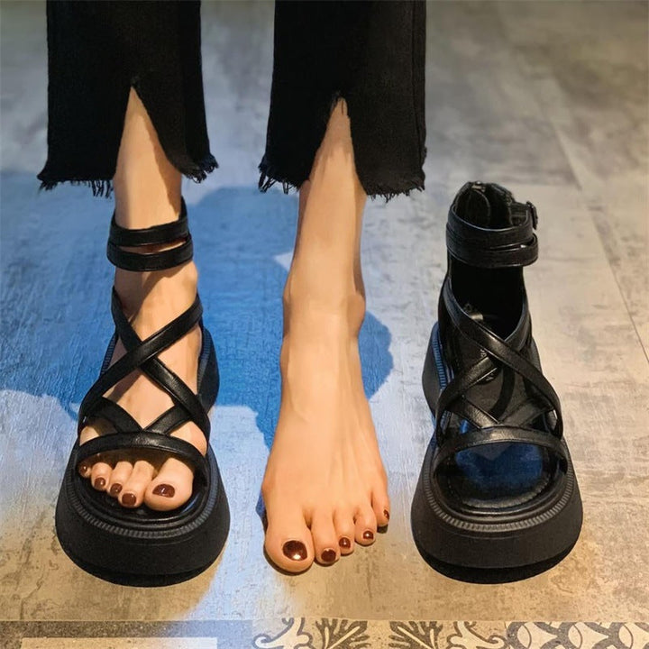 Neri - Bold Strappy Wedge Sandals