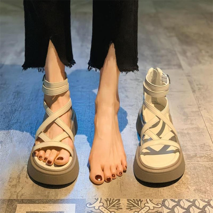 Neri - Bold Strappy Wedge Sandals