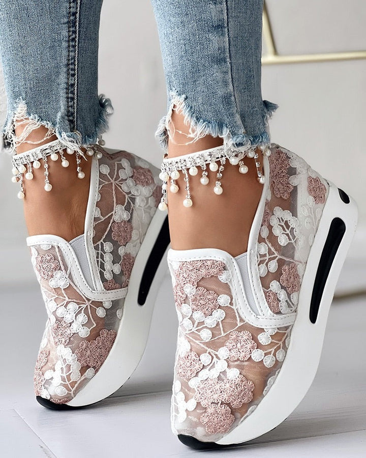 Florabelle - Delicate Lace Sneakers