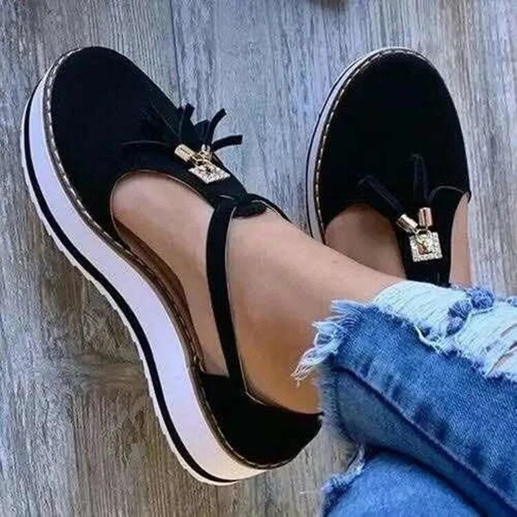 Vella - Tassel Platform Flats